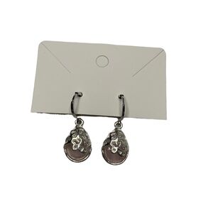 Silver pink earrings